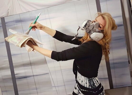 Michele Krauss in the Studio