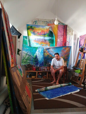 Andrés Rueda in the Studio
