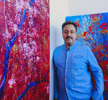 Andrés Rueda in the Studio