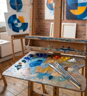 Andrea Pallang in the Studio