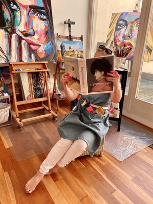 Lana Frey in the Studio: Inspiration hunger as a form of lust to create something new, crazy, and colorful...
