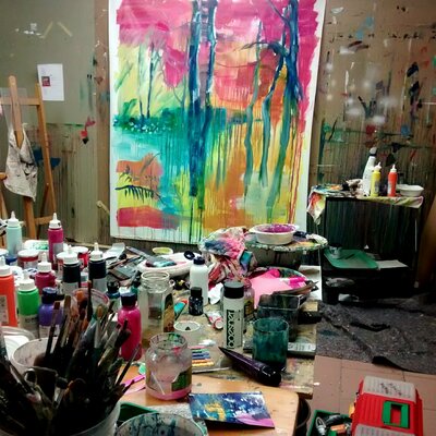 Hanne Karch in the Studio