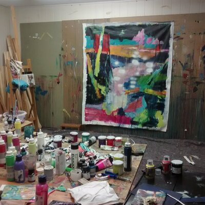 Hanne Karch in the Studio