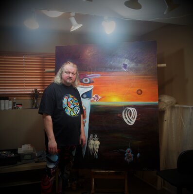Vladimir Kolosov in the Studio: In studio with just completed the "Unwillingness to notice obvious" (March 5th, 2023)