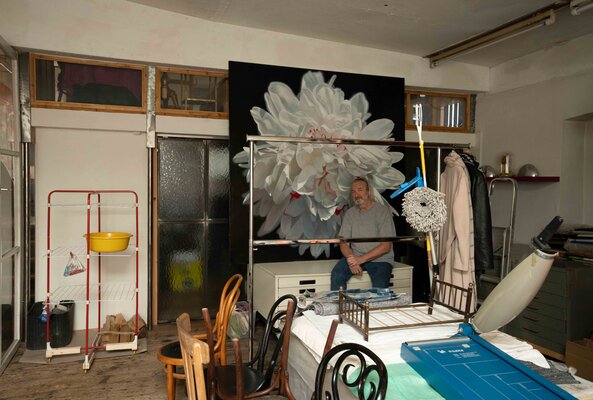 richard jurtitsch in the Studio: Big White Peony in my storage