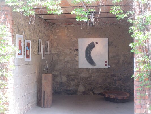 Kerstin Franz in the Studio: Bild aus der letzten Ausstellung - mehr dazu gerne hier- art-franz.de