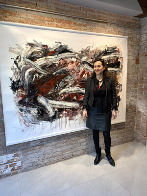 Krisztina Horvath in the Studio: At the opening of my solo exhibition 'Nocturnes' in Venice, Italy at gallery Artespaziotempo (Campo Ghetto Nuovo 2877)