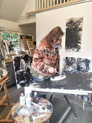 Krisztina Horvath in the Studio: Preparing my artworks for the solo exhibition Nocturnes in Venice, Italy