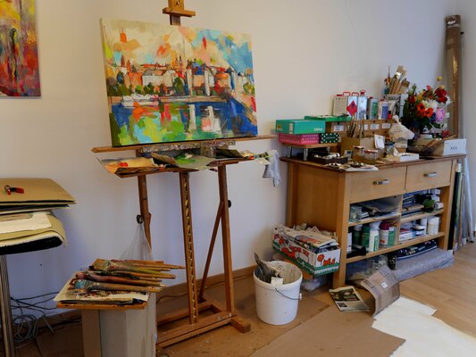 Miriam Montenegro in the Studio