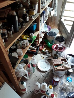 Odile CARITEAU in the Studio: Un peu de matériel dans l'atelier