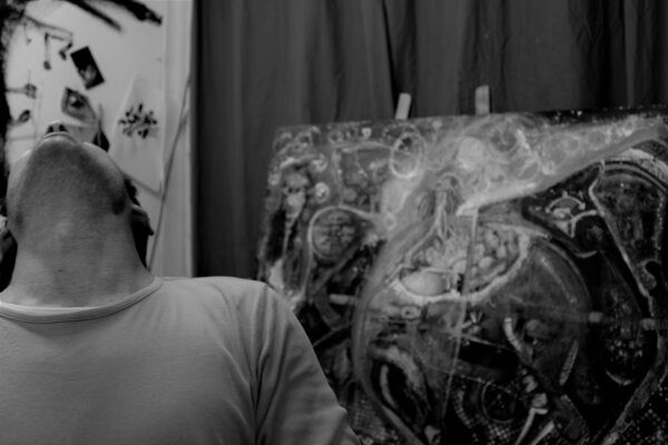 Christian Büffel in the Studio