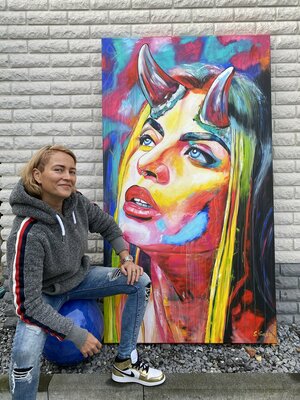 Sabrina Seck in the Studio
