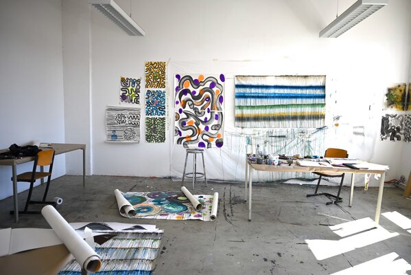 Sumit Mehndiratta in the Studio: Studio space in Berlin, Germany.