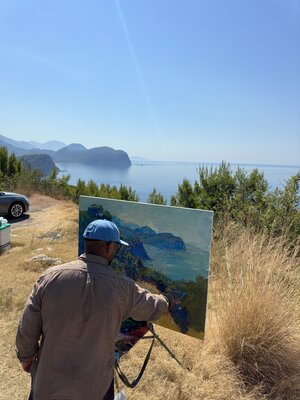 Andrey Chebotaru in the Studio: Petrovac, Montenegro.