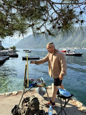 Andrey Chebotaru in the Studio: Montenegro, a small tourist town of Perast.