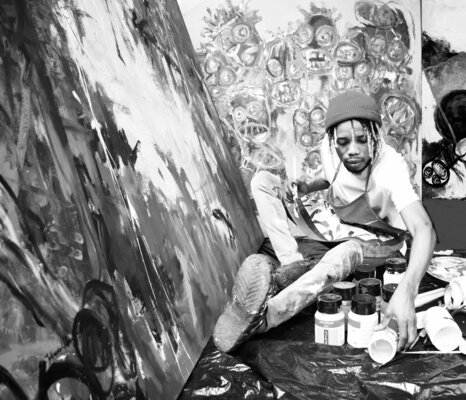 Gabriel Jideonwor in the Studio