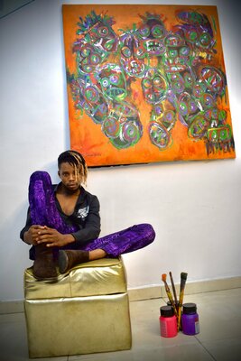 Gabriel Jideonwor in the Studio