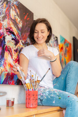 Anna Cher in the Studio