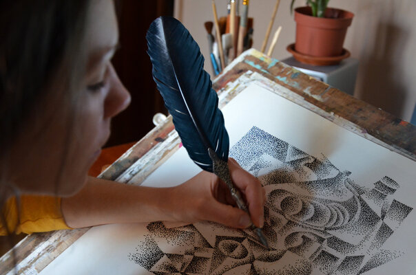 Zhanna Kondratenko in the Studio
