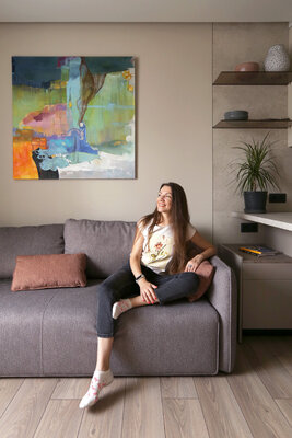 Zhanna Kondratenko in the Studio: My 'Visions' painting & I