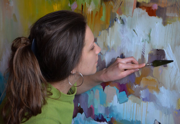 Zhanna Kondratenko in the Studio