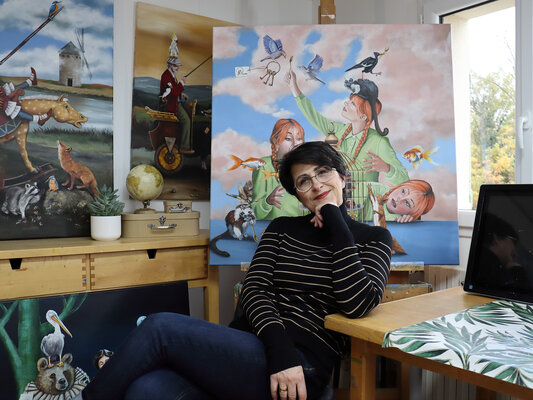 Nathalie Roure in the Studio