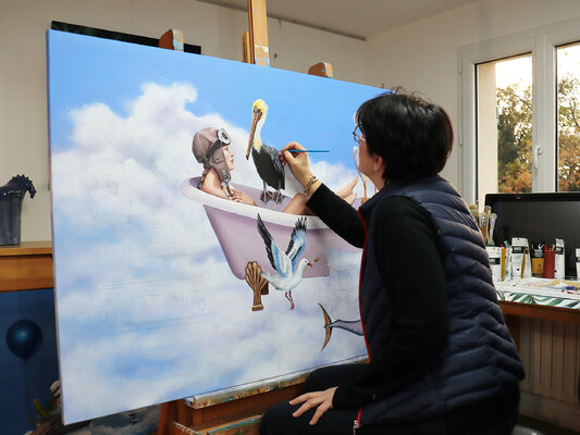 Nathalie Roure in the Studio