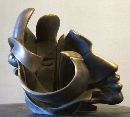 Giovanni Tomaselli in the Studio: "Imago per eccellenza" bronzo fusione a cera persa