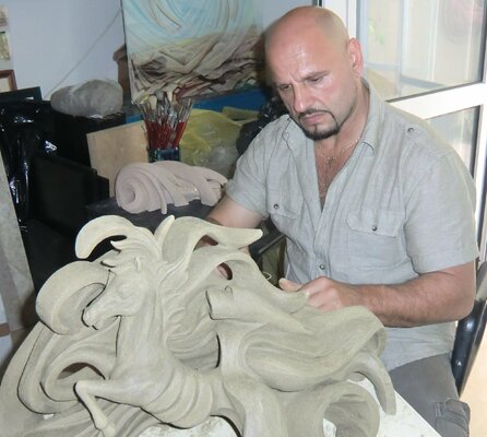 Giovanni Tomaselli in the Studio