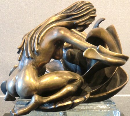Giovanni Tomaselli in the Studio: "Memore amore" bronzo fusione a cera persa