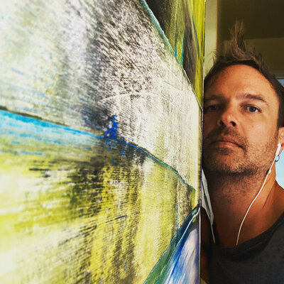 Preston M. Smith (Pms) in the Studio: Feeling good with my painting "Totally Rad"