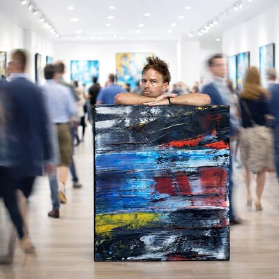 Preston M. Smith (Pms) in the Studio: With one of my favorite pieces "Slow Burn"