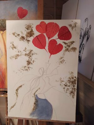 Hubert Ollivier in the Studio: Croquis préparatif de l'oeuvre "De la Terre à la Lune"