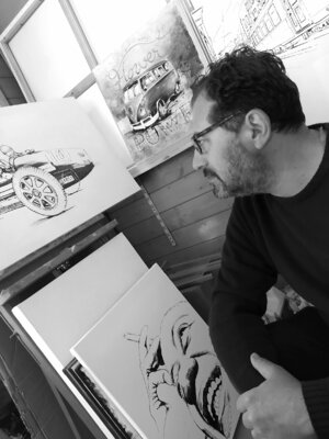 Hubert Ollivier in the Studio