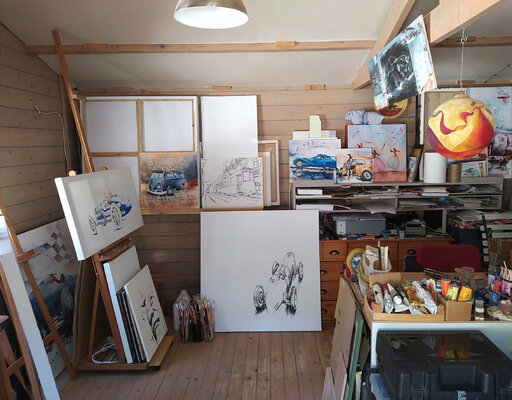 Hubert Ollivier in the Studio