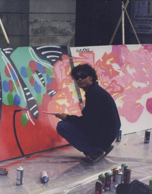 Giuseppe Valia in the Studio: Graffiti convention in 90's