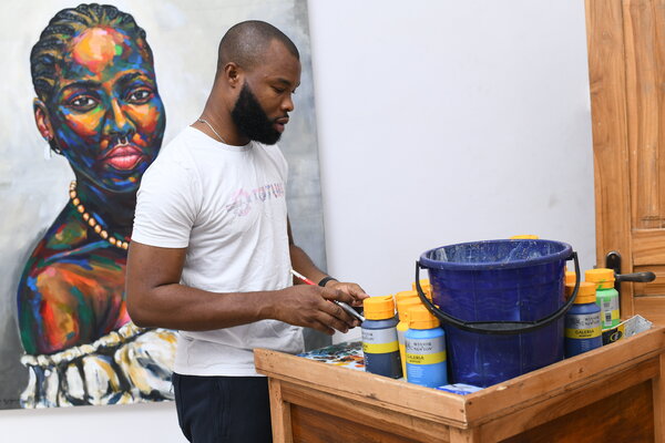Damola Ayegbayo in the Studio