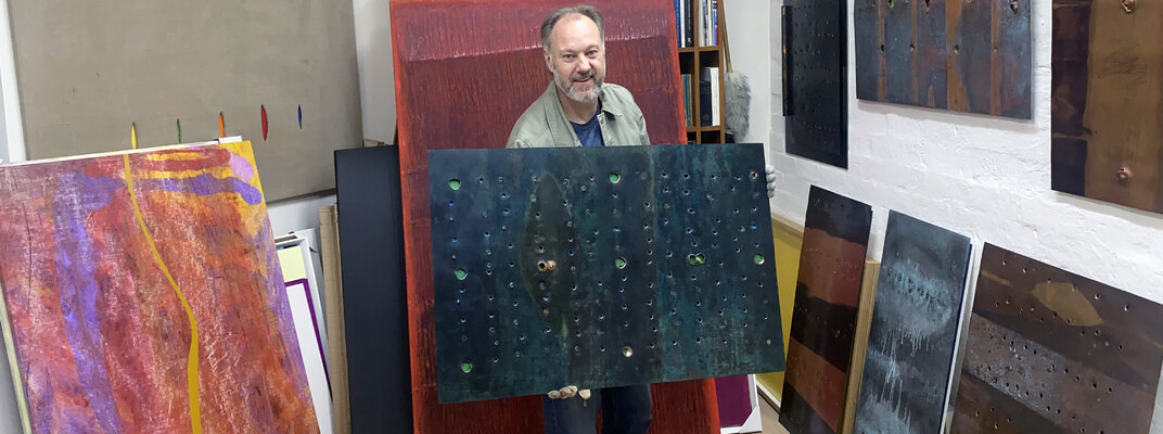 Malcolm Koch in the Studio: Works on display and stored in the studio