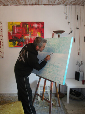 Jörg "Yogi" Schäfer in the Studio: Einblick ins Atelier / #atelierbernbach