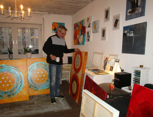 Jörg "Yogi" Schäfer in the Studio: Einblick ins Atelier / #atelierbernbach / Verkaufsgespräche
