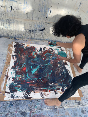 Romana Jelínková in the Studio: Romana Jelinkova painter
