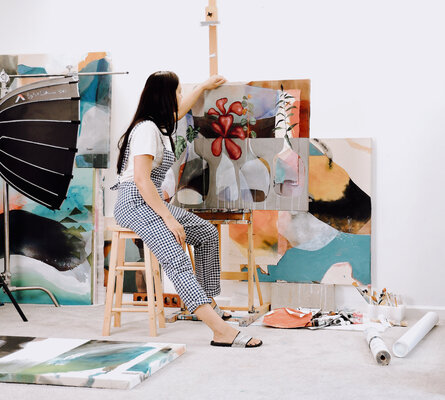 POOVI ART in the Studio