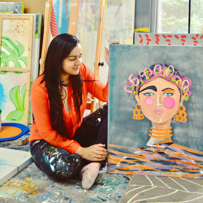 POOVI ART in the Studio