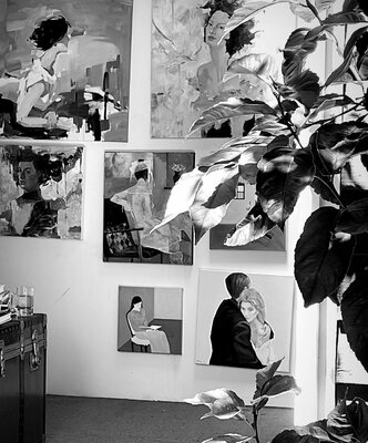 Li Lee-Archer in the Studio: Studio View from My Lemon Tree
