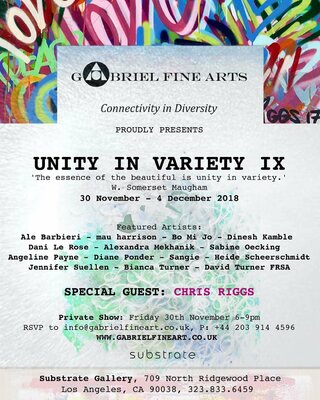 Sangie in the Studio: Selected for the "Unity in Variety IX" exhibition in Los Angeles, Nov-Dec 2018