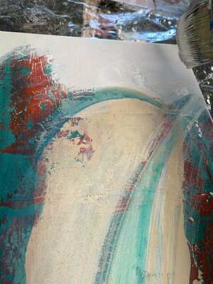 Sangie in the Studio: Ongoing artwork - Travail en cours dans l'atelier - 2020