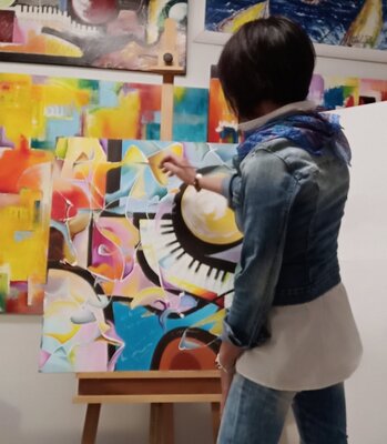 Carla Pistola in the Studio