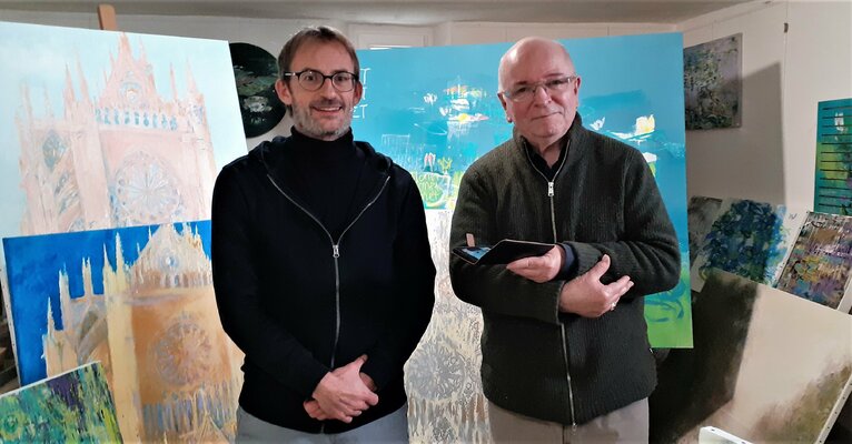 Wayne Sleeth in the Studio: with art critic Christian Schmitt (F)