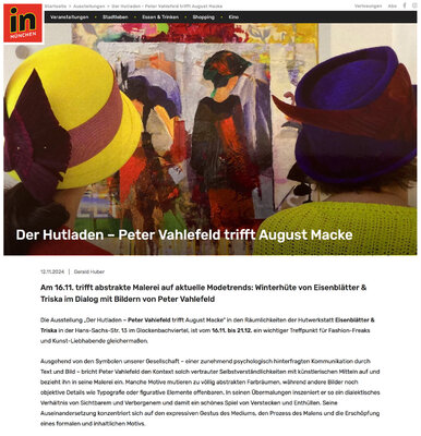Peter Vahlefeld in the Studio: Der Hutladen — Peter Vahlefeld trifft August Macke