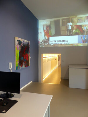 Peter Vahlefeld in the Studio: Von Fraunberg Art Gallery, Düsseldorf
